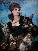Hans Makart The Falconer oil painting on canvas